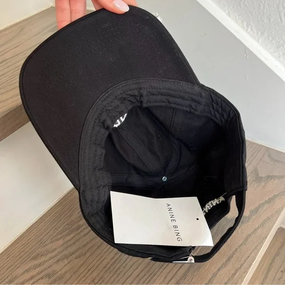 NWT Anine Bing Jeremy Baseball Cap in Black - Picture 5 of 6